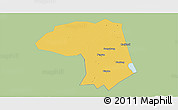 Savanna Style Panoramic Map of Jianli, single color outside