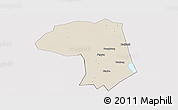 Shaded Relief Panoramic Map of Jianli, cropped outside