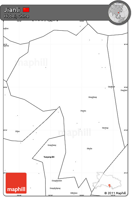Blank Simple Map of Jianli