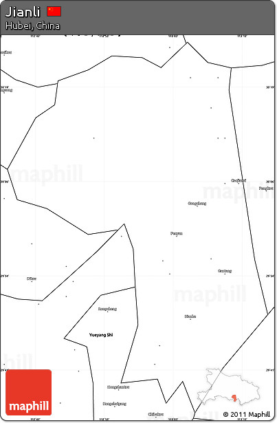 Blank Simple Map of Jianli