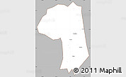 Gray Simple Map of Jianli, cropped outside
