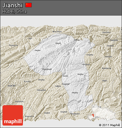 Classic Style 3D Map of Jianshi