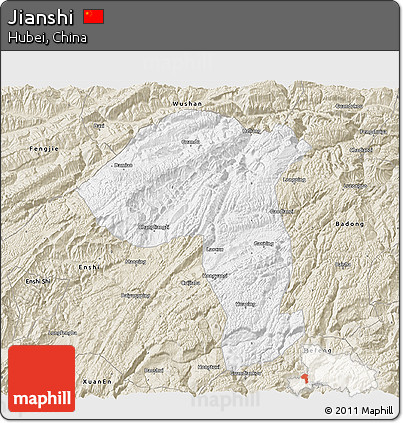 Classic Style 3D Map of Jianshi