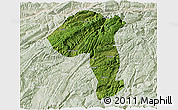 Satellite 3D Map of Jianshi, lighten