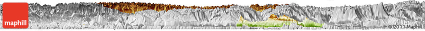 Physical Horizon Map of Jianshi, lighten, desaturated