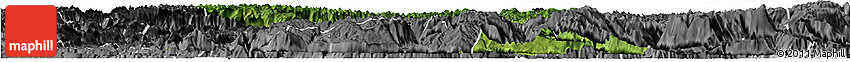 Satellite Horizon Map of Jianshi, desaturated
