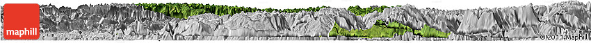Satellite Horizon Map of Jianshi, lighten, desaturated