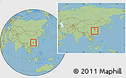 Savanna Style Location Map of Jianshi, within the entire country