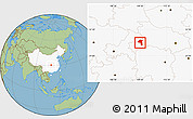 Savanna Style Location Map of Jianshi, highlighted country