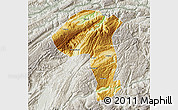 Physical Map of Jianshi, lighten, semi-desaturated