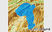 Political Map of Jianshi, physical outside