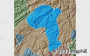 Political Map of Jianshi, semi-desaturated
