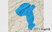 Political Map of Jianshi, shaded relief outside