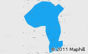 Political Simple Map of Jianshi, single color outside, borders and labels