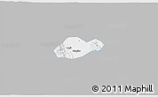 Gray 3D Map of Jingmen Shi, single color outside