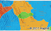 Political 3D Map of Jingmen Shi