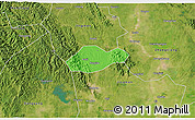 Political 3D Map of Jingmen Shi, satellite outside