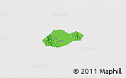 Political 3D Map of Jingmen Shi, single color outside