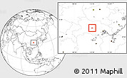 Blank Location Map of Jingmen Shi