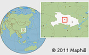Savanna Style Location Map of Jingmen Shi, highlighted parent region