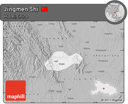 Gray Map of Jingmen Shi