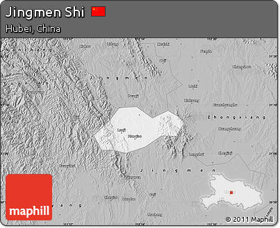 Gray Map of Jingmen Shi