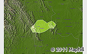 Physical Map of Jingmen Shi, darken