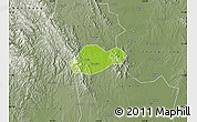 Physical Map of Jingmen Shi, semi-desaturated