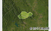 Satellite Map of Jingmen Shi, darken
