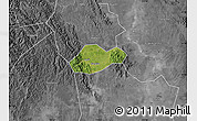 Satellite Map of Jingmen Shi, desaturated