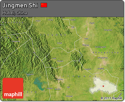 Satellite Map of Jingmen Shi
