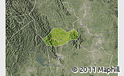 Satellite Map of Jingmen Shi, semi-desaturated