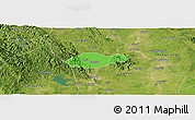 Political Panoramic Map of Jingmen Shi, satellite outside