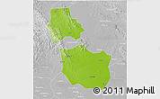 Physical 3D Map of Jingmen, lighten, desaturated