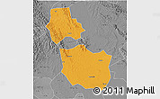 Political 3D Map of Jingmen, desaturated