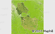 Satellite 3D Map of Jingmen, physical outside