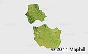 Satellite 3D Map of Jingmen, single color outside