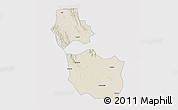 Shaded Relief 3D Map of Jingmen, cropped outside
