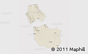 Shaded Relief 3D Map of Jingmen, single color outside