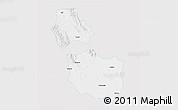 Silver Style 3D Map of Jingmen, single color outside