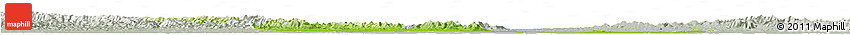 Physical Horizon Map of Jingmen, lighten, semi-desaturated