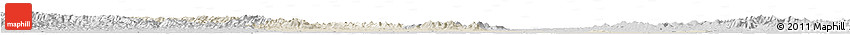 Shaded Relief Horizon Map of Jingmen, desaturated