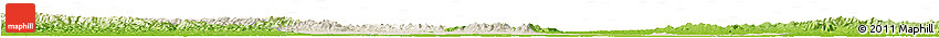 Shaded Relief Horizon Map of Jingmen, physical outside