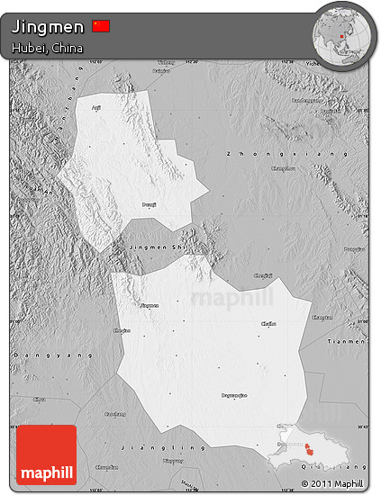 Gray Map of Jingmen