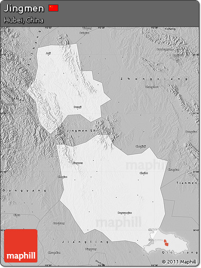 Gray Map of Jingmen