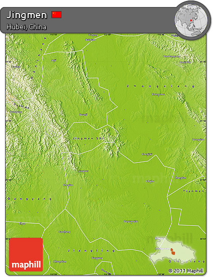 Physical Map of Jingmen