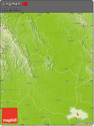 Physical Map of Jingmen