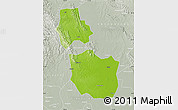 Physical Map of Jingmen, lighten, semi-desaturated