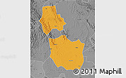 Political Map of Jingmen, desaturated