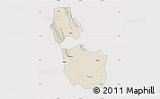 Shaded Relief Map of Jingmen, cropped outside
